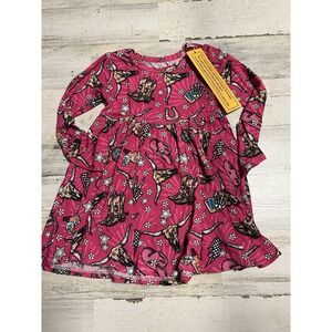 Bamboo Pink Western Twirl Dress 3T